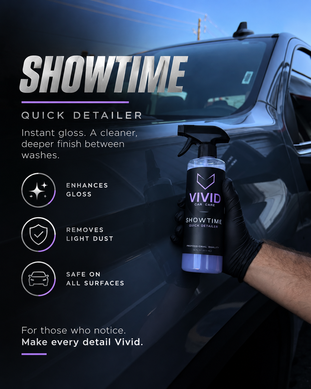 Full Vivid Detail Kit, 5-Piece Complete Car Care Bundle - 16oz